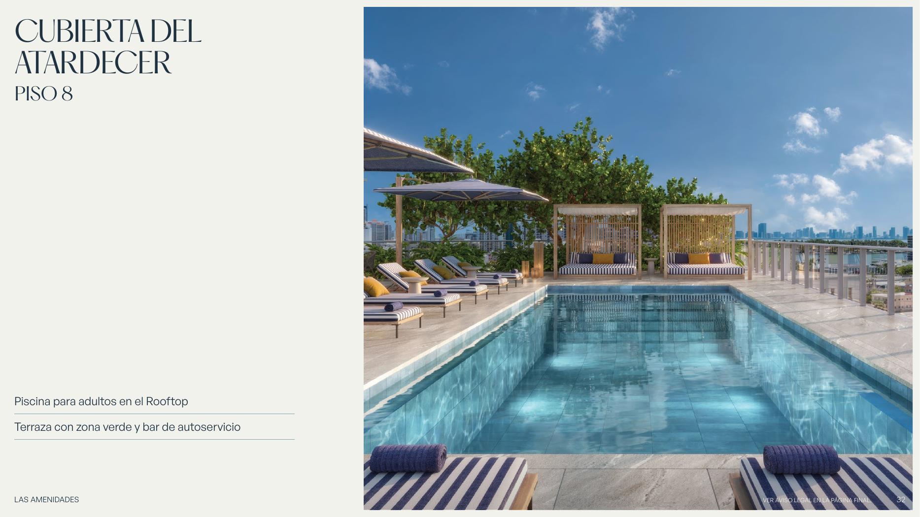 Piscina estilo resort en la cubierta del atardecer, nivel 8, 7200 Collins