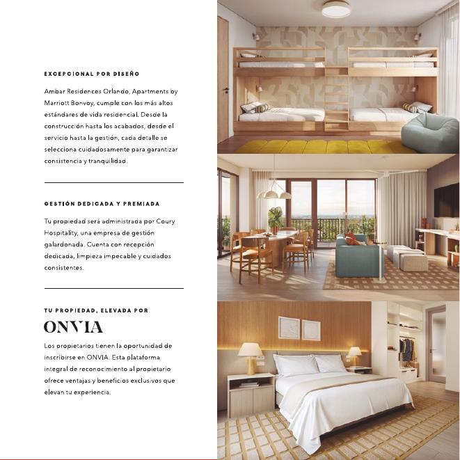 Interiores amueblados, Ambar Residences Orlando