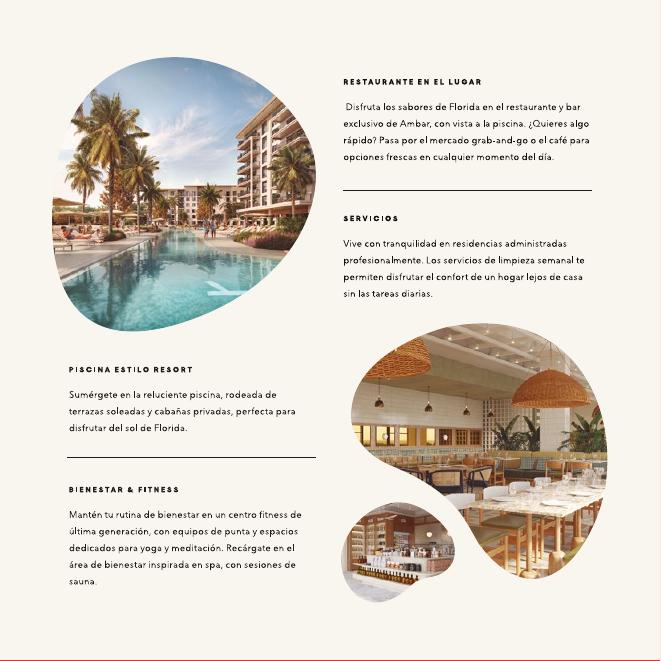 Restaurante y piscina, Ambar Residences Orlando