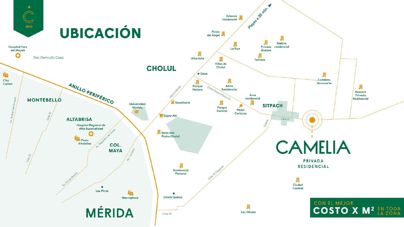 Cancha de pádel y playground, Camelia, Mérida