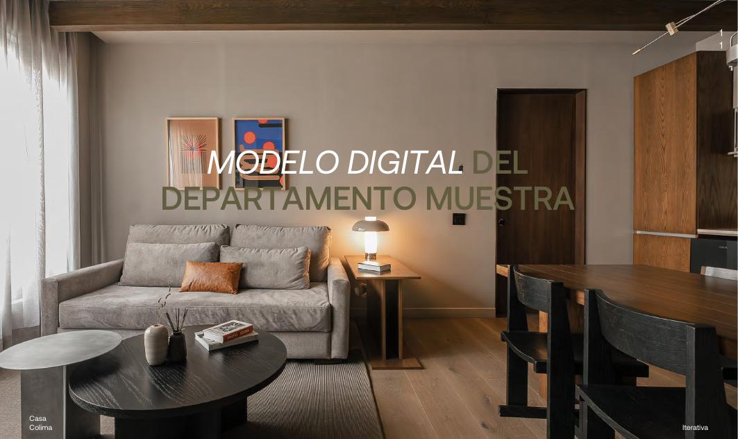 Sala, departamento muestra, Casa Colima