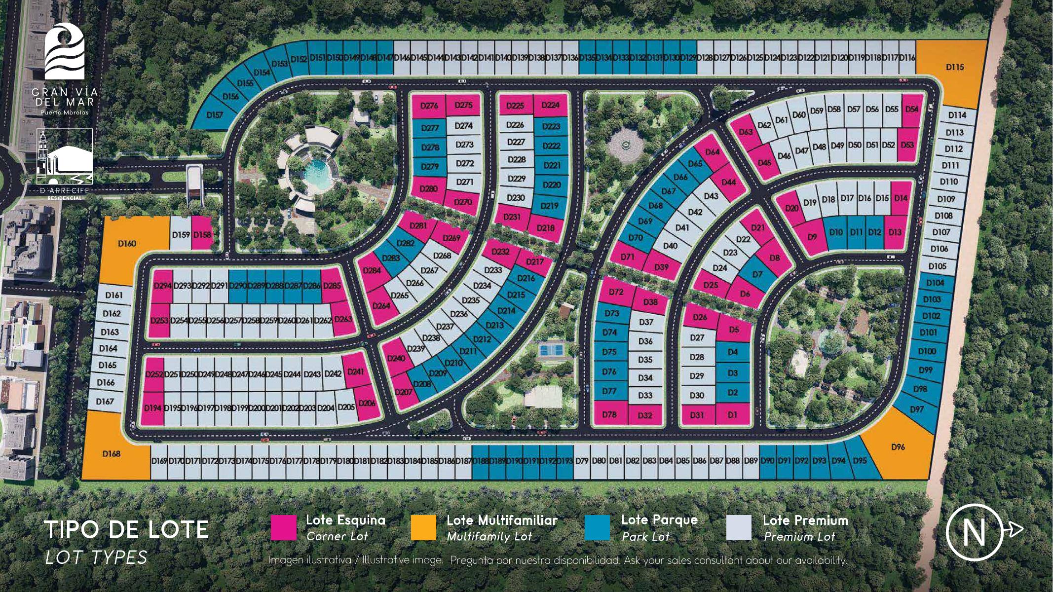 Master plan de lotes, D'Arrecife Residencial