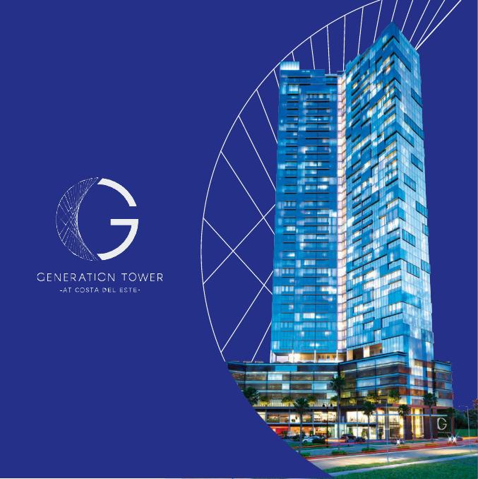 Generation Tower at Costa del Este, Panamá, de noche