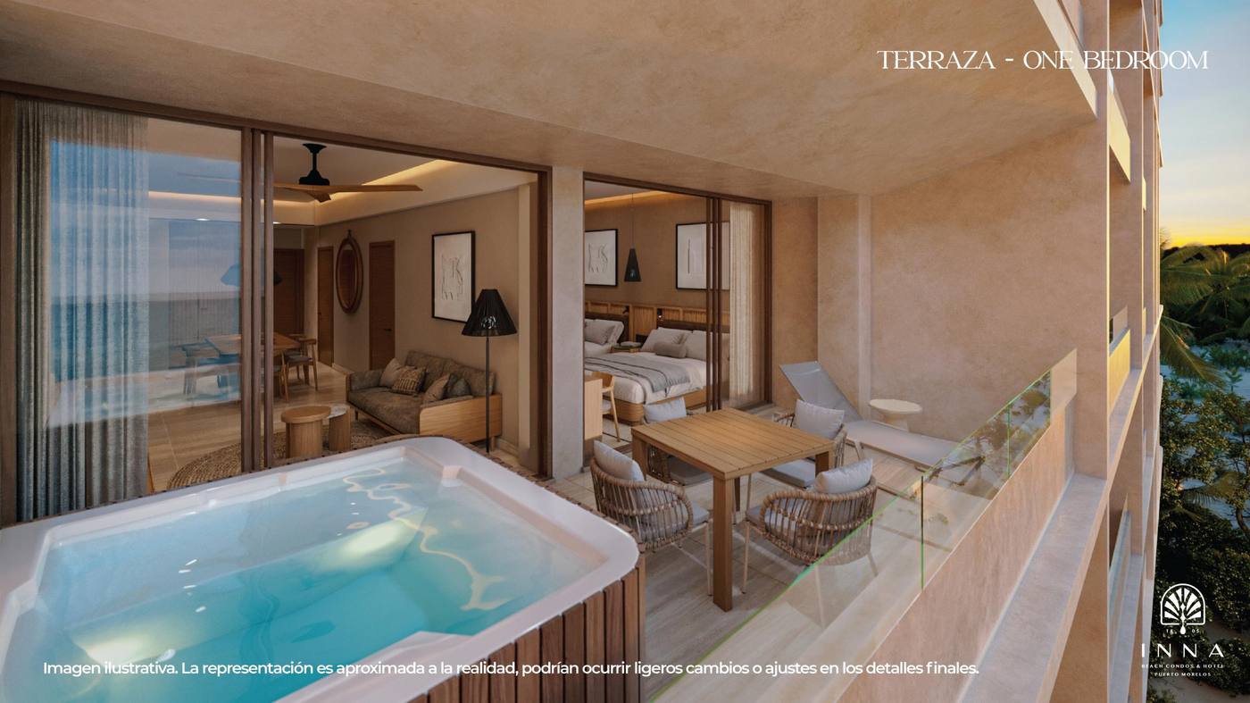 Terraza residencia una habitación