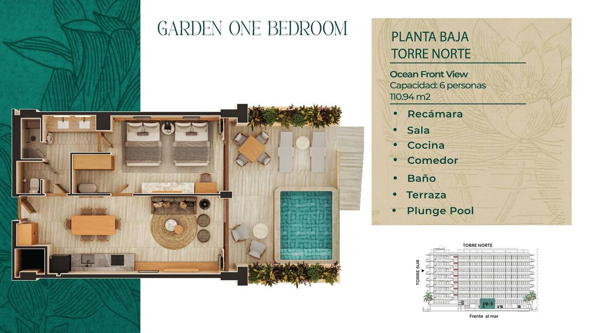 Planta Garden One Bedroom PB-9