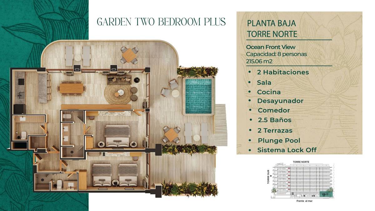 Planta Garden Two Bedroom Plus PB-11