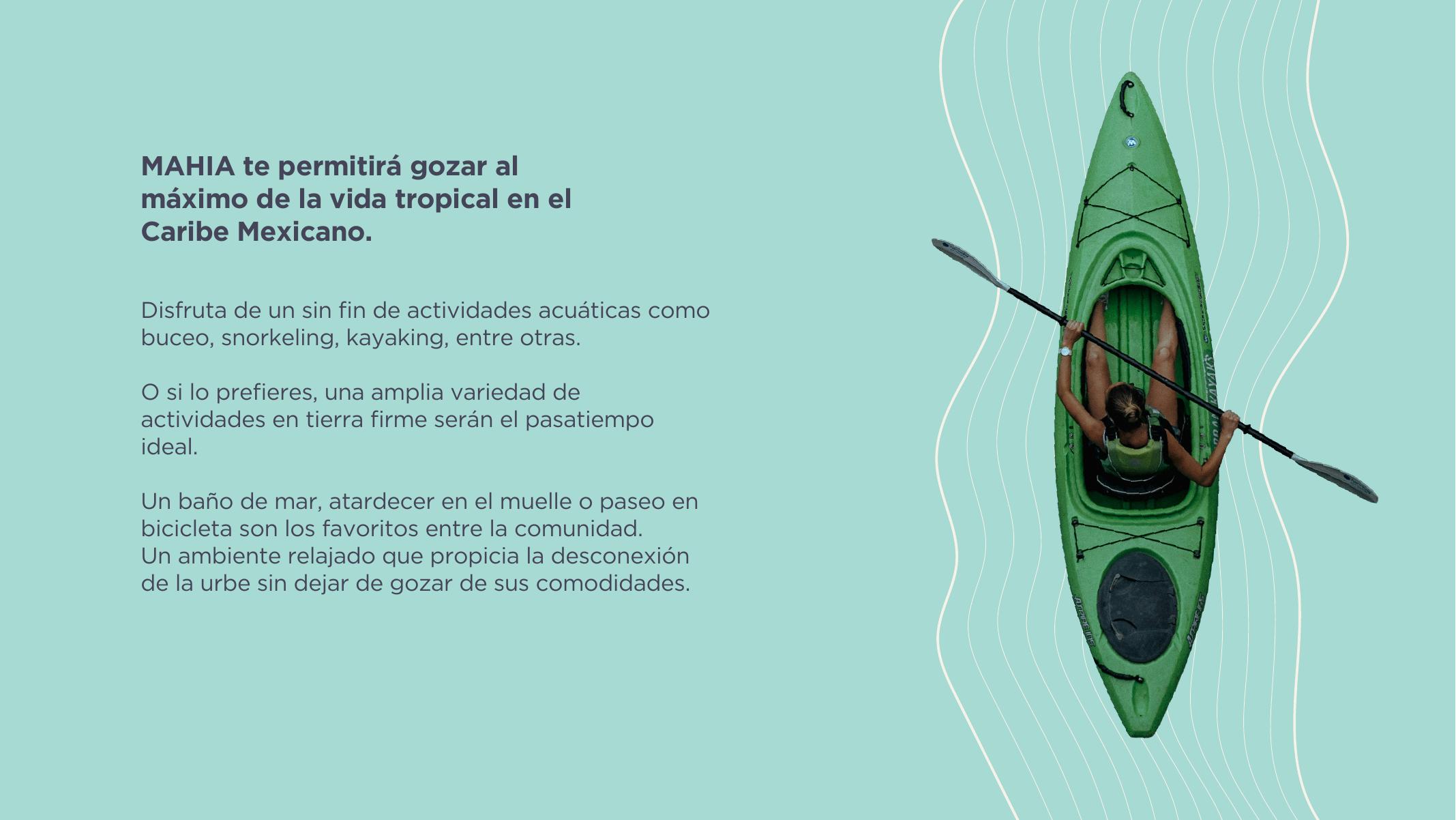 Actividades acuáticas en Mahahual, Mahia