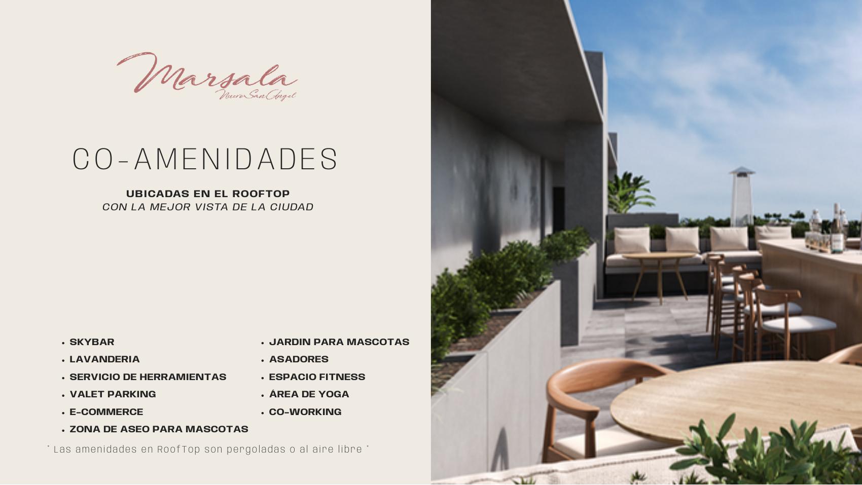 Co-working en rooftop, Marsala Nuevo San Ángel