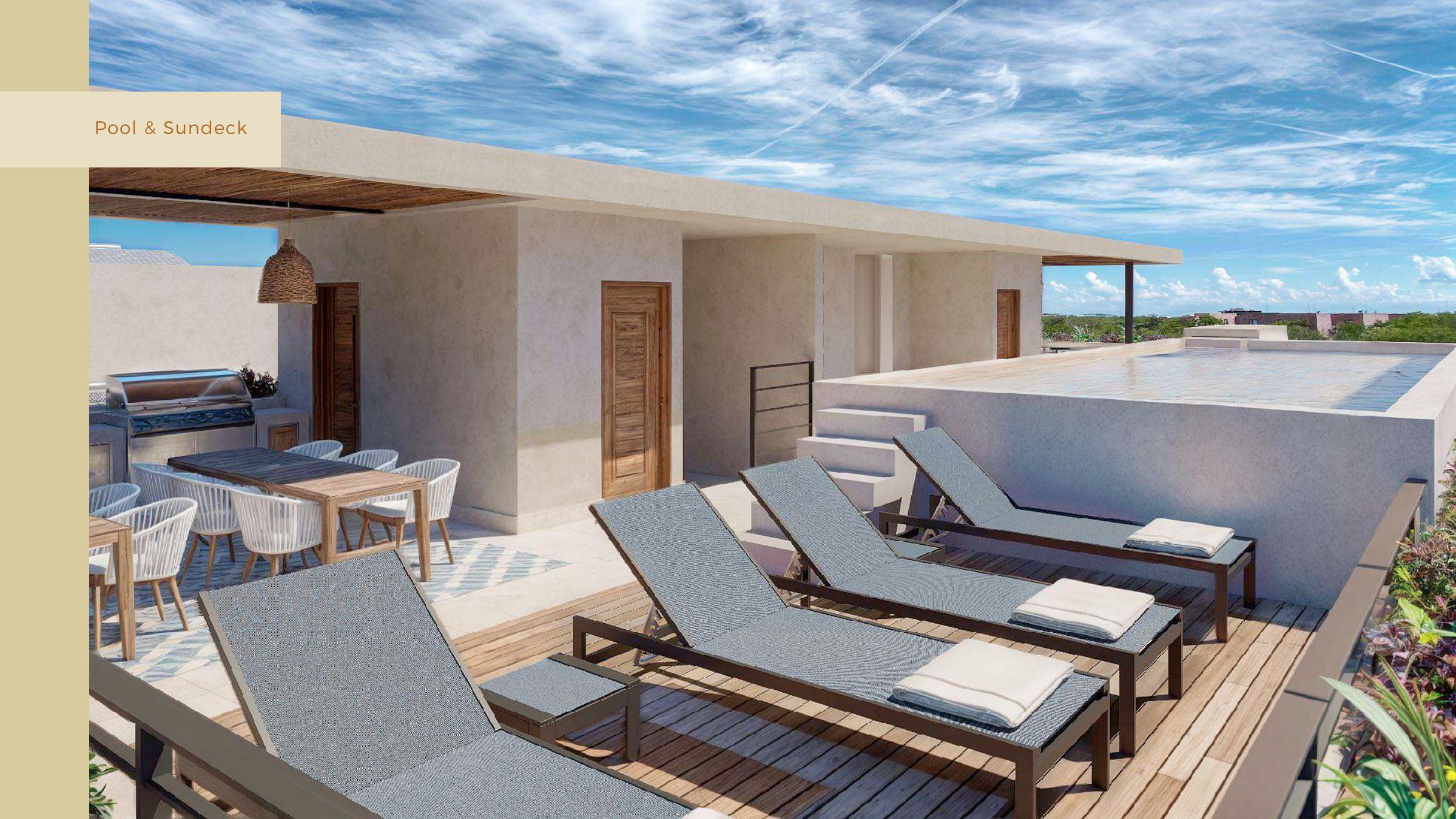 Pool y sundeck de Muwan, Tulum