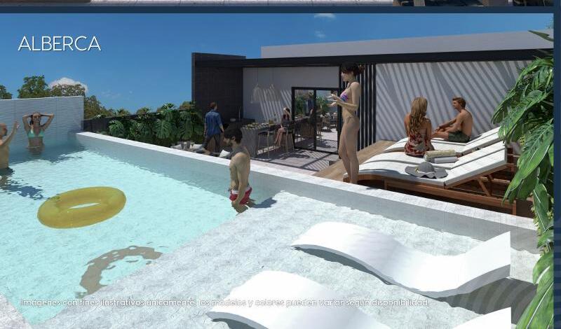 Alberca en rooftop, Condo Ola de Mar