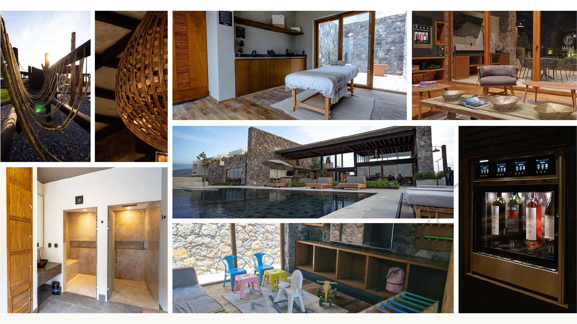 Alberca, spa y sala común, Sahai Residences