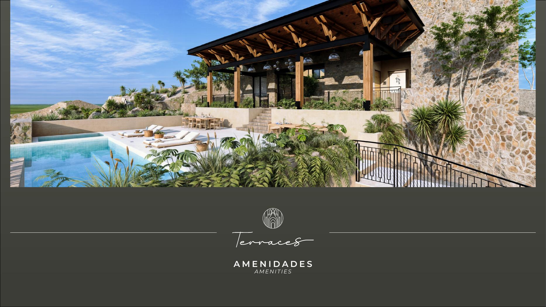Alberca infinita con vista panorámica, Sahai Terraces