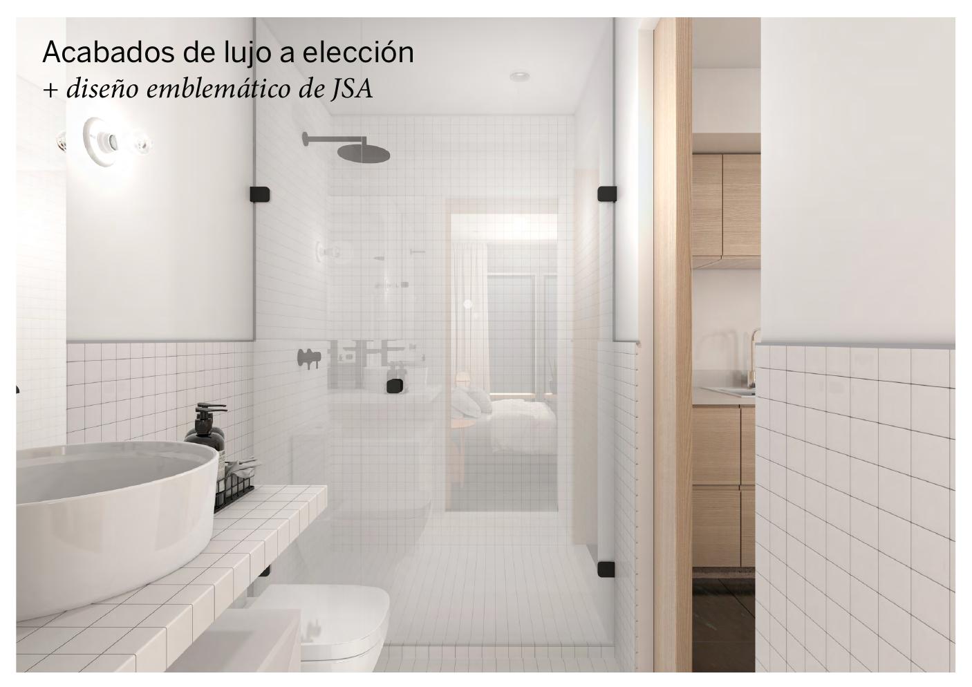 Baño y cocina, departamento muestra, Salamanca 11
