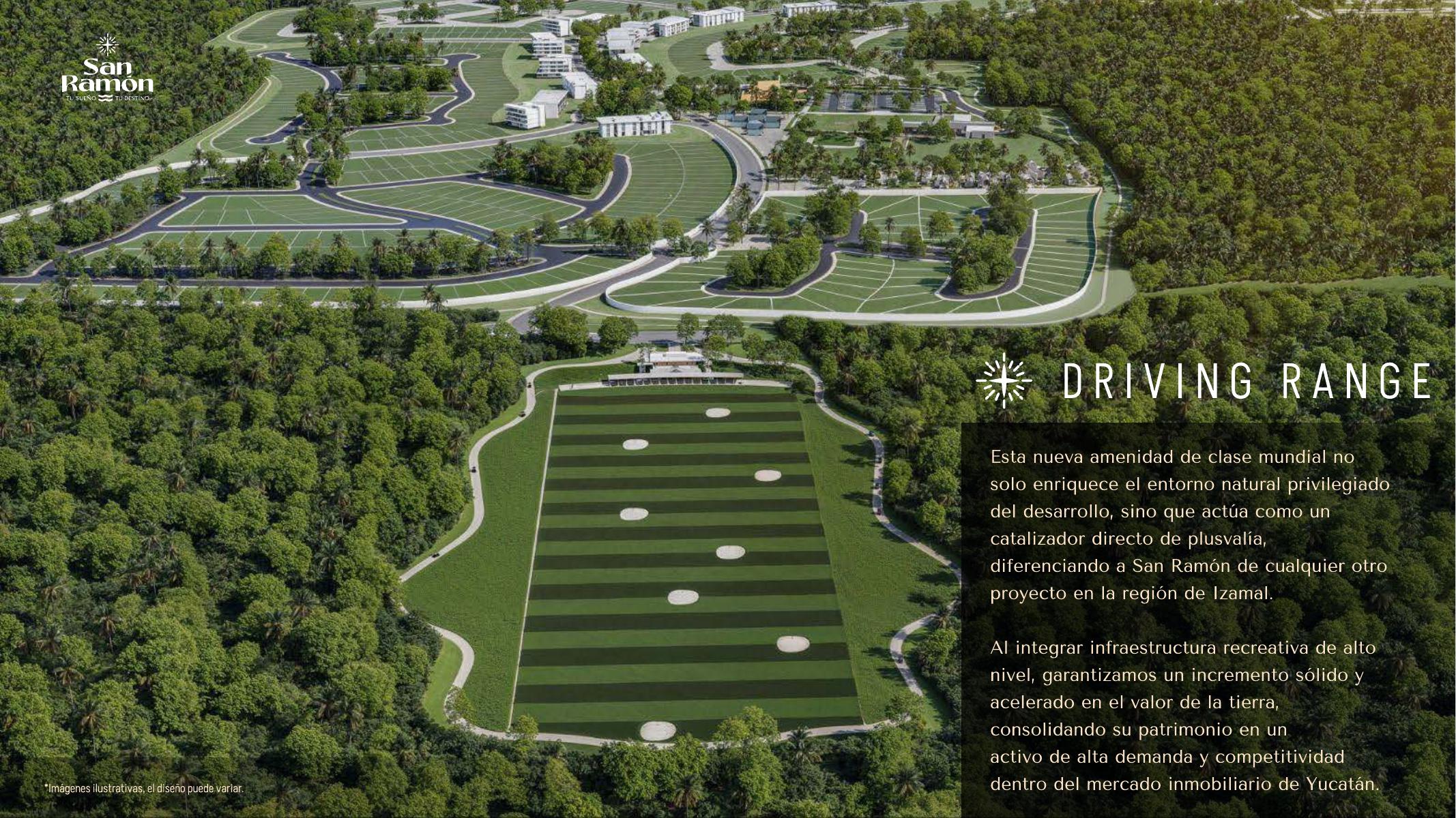 Driving range de golf, San Ramón, Izamal