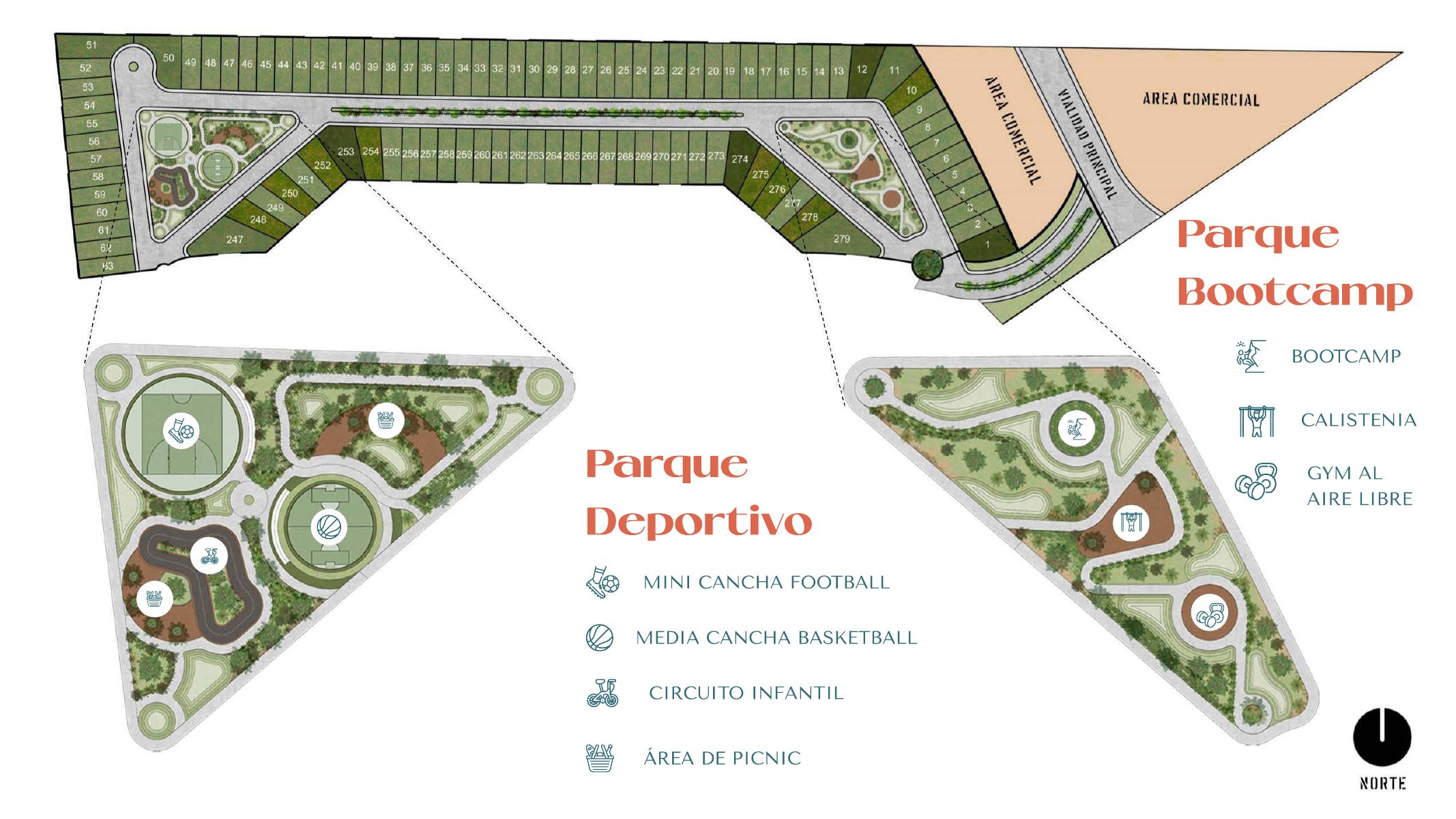 Parque deportivo y parque bootcamp, San Ramón