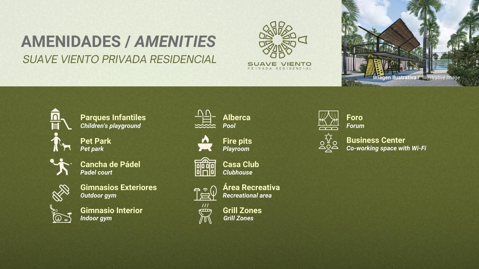 Amenidades, Suave Viento Privada Residencial