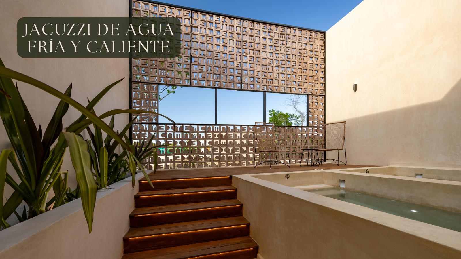 Jacuzzi de agua fría y caliente, El Santuario, Tierra Madre