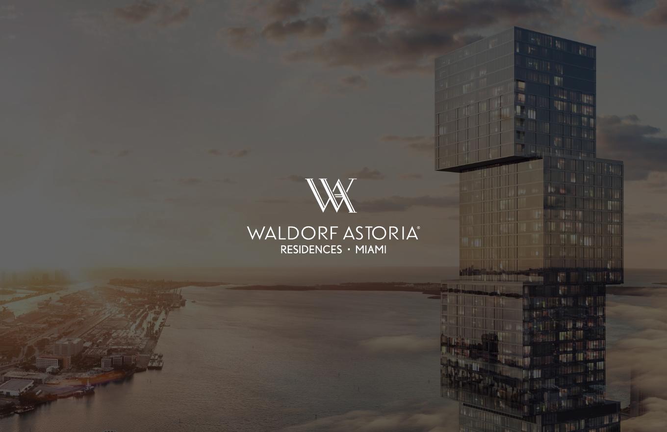 Waldorf Astoria Residences Miami al atardecer