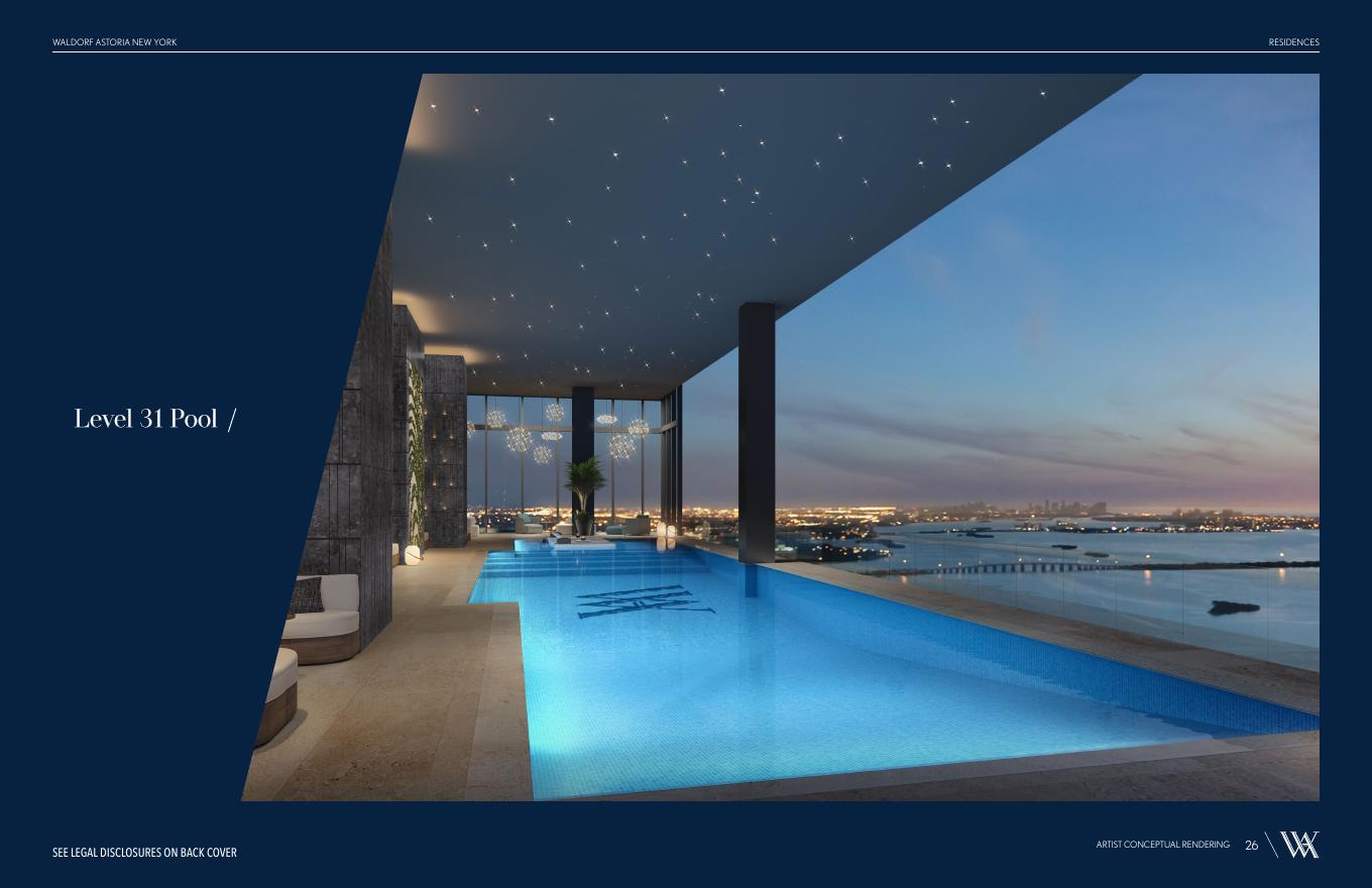 Piscina nivel 31, Waldorf Astoria Residences Miami